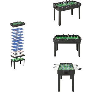 vidaXL Speeltafel - Speeltafels - Multispeeltafel - Multispeeltafels - Multispeeltafel 15-in-1 121x61x82 cm zwart