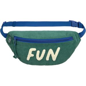 Schoudertas voor kinderen, met verstelbare riem/mini-bum bag corduroy, groen, kinder heuptas