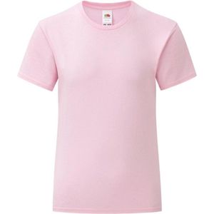 Fruit Of The Loom Meisjes Iconische T-Shirt (Licht Roze)