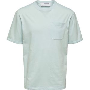 SELECTED HOMME WHITE SLHLOOSEROALD SS O-NECK TEE W  T-shirt - Maat S