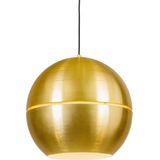 QAZQA Slice - Retro Hanglamp - 1 lichts - Ø 400 mm - Goud/messing - Woonkamer | Slaapkamer | Keuken