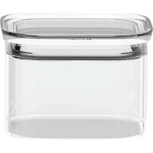 Pebbly - Vershouddoos Vierkant 500 ml met Glazen Deksel - Borosilicaatglas - Transparant