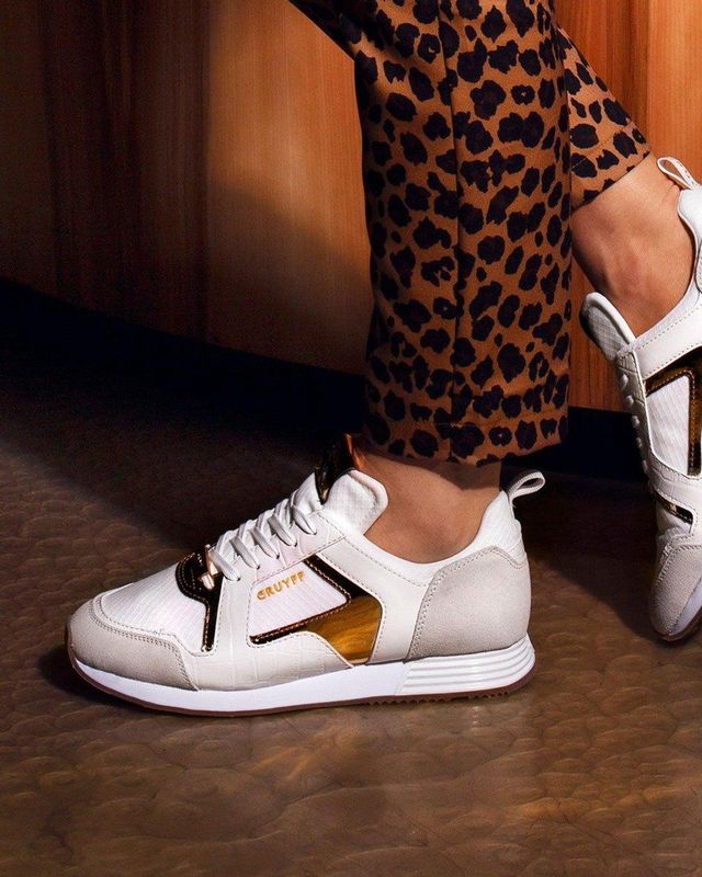 Cruyff - Lusso - Sneakers - Wit - Vernice Leer - Croco Print