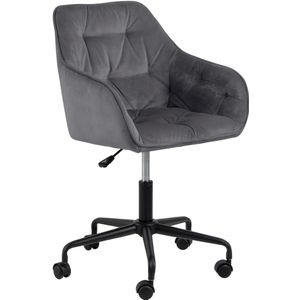 Sohome Bureaustoel Otto - Velvet - Dark Grey