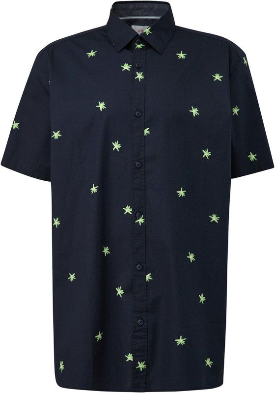 Overhemd - Bloemenprint - Katoen - Regular Fit - Kwartmouw