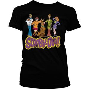 Team Scooby Doo Distressed Girly Tee Damen T-Shirt Black-S