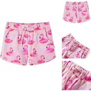 vidaXL Kindershorts - Kindershorts - Kinderkleding - Kinderkled - Kindershorts met trekkoord 128 lichtroze