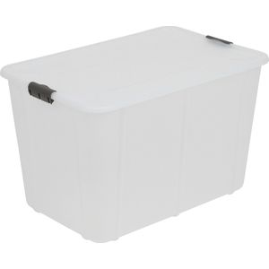 BranQ Velur - Opslagcontainer met deksel 60L - Opberger - transparant