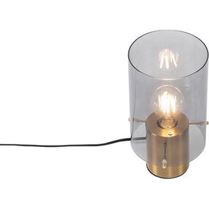 QAZQA vidra - Moderne Tafellamp - 1 lichts - H 260 mm - Goud/messing - Woonkamer | Slaapkamer | Keuken
