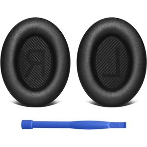 Vervangende oorkussens met zacht eiwitleer en geluidsisolatieschuim - Zwart - Hoofdtelefoons - Comfort en geluidsisolatie