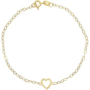 Dames Armband Single Heart 14K Goud