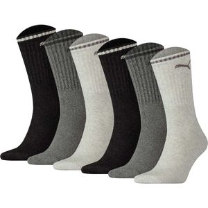 Puma - Sokken Set - 6 Stuks - Gedempte Comfortzool - Voor Dagelijks Gebruik en Sport
