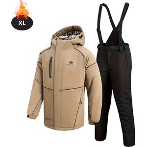 Bovista Skipak - SkiBroek - Skijas - Ski Suit - Wintersport - Heren - 2-Delig - Khaki - Maat S