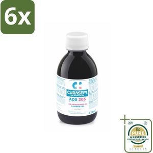 Curasept - Mondspoeling - 0,05% Chloorhexidine - Voor Mondhygiëne & Tandvlees - 200 ml - Voordeelverpakking - 6 stuks - Chloorhexidine - Fluoride