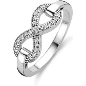 New bling 9NB-0443 60 Zilveren Infinity damesring met zirkonia - Zilver - Infinity - Zirkonia - Maat 60 - zilverkleurig