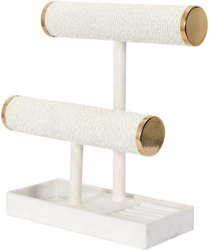 HOME DECO FACTORY - HD0572 - Sieradenhouder - Ivoorwit - Elegante Dubbele Lus