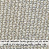 Buitenkado schaduwdoek rechthoek 2,5x3,5 m - HDPE/RVS - zand beige