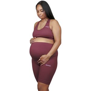 Lovevie 2-Delige Zwangerschapsset - Top + Korte Broek - Zachte Loungewear - Zwangerschap - Comfortabel & Ademend - Bruin - Maat M