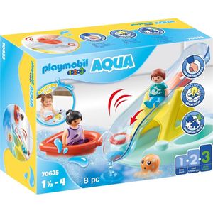 Playmobil 1.2.3 Aqua - Zwemeiland met waterglijbaan 70635