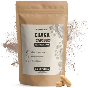 Chaga Extract Capsules - 400mg - BIO - Vegan - Duurzaam