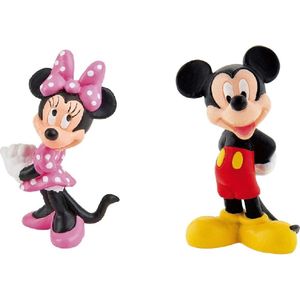 Mickey Mouse en Minnie Mouse - Klassieke pose - Disney Speelfiguurtjes - 2 stuks - Bullyland - 7 cm