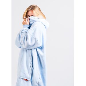 Warmpies Babyblauw - handgemaakt in NL - Superzachte en oversized fleece hoodie