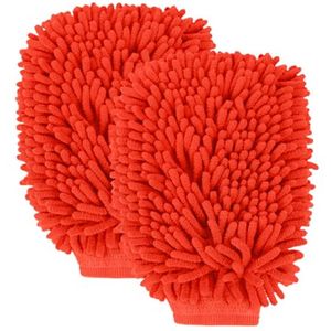 2 Stuks Microvezel Washandschoen voor Auto Reiniging - Krasvrij en Absorberend