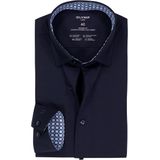 OLYMP - 24/7 Luxor - Overhemd - Marine Blauw - Strijkvriendelijk