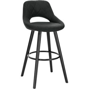 Rootz Scandinavische barkruk - Tegenkruk - Hoge stoel - Ergonomisch ontwerp - Stevig beukenhout - Stijlvolle moderne look - 91 cm x 43 cm x 43 cm