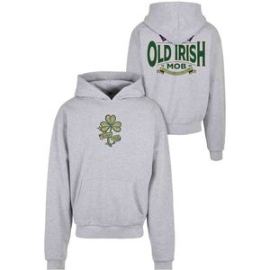 Mister Tee - Old Irish Mob Ultraheavy Oversize Hoodie/trui - XXL - Grijs