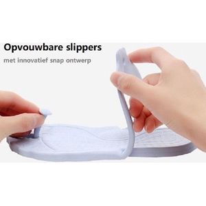 Wiwi Home Life - Slippers - Maat 37-38 - Reisslippers - Traveling slippers - Opvouwbare - Foldable - On the go - Sandaal - Sandals - Strandslipper - Ruimtebesparende - Space saving - Gemakkelijk - Convenient voor verpakking - Anti-slip - Blauw