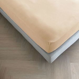 Kayori Tara Hoeslaken Jersey Stretch - 180-200x200-220cm - Matrasdikte 35cm - Rondom Elastiek - Biologisch Katoen - Strijkvrij - Zachtroze