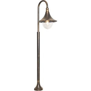 QAZQA daphne - Klassieke Staande Buitenlamp | Staande Lamp voor buiten - 1 lichts - H 125 cm - Goud/messing - Buitenverlichting