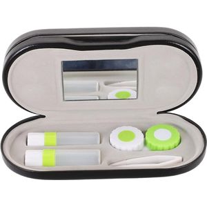 Etui voor Brillen en Contactlenzen - Zwart - 2-in-1 - Draagbare Beschermhoes