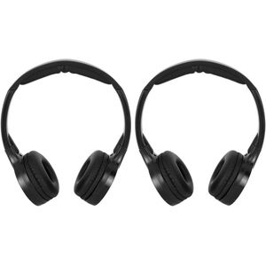 ByShane - Draadloze infrarood oortelefoon voor auto met stereogeluid en 2 kanalen - Voor auto-hoofdsteun dvd-speler - Comfortabel en handig