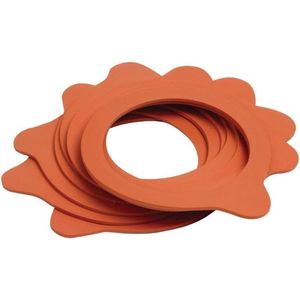 10x Rubberen afdichtring / ring voor Weckpotje - Oranje ring voor weckpotje