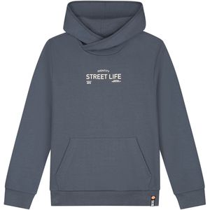 SKURK - Hoodie Sek met fotoprint en subtiele borstprint - Grijs - maat 104