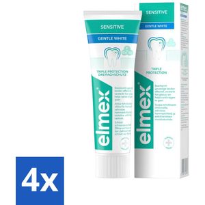 Elmex - Tandpasta - Gentle White - Triple Protection - 75 ml - Voordeelverpakking - 4 stuks