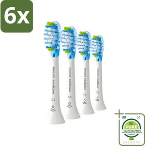 Philips Sonicare - Opzetborstels - C3 Premium Plaque Defense - Grondige Reiniging - 4 opzetborstels - HX9044/17 - Voordeelverpakking - 6 stuks - Philips Sonicare - Tandenborstel opzetborstels