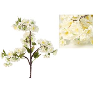 Prunus kunstbloemen kunsttak - wit - 80 cm