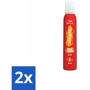 Wella – New Wave Curls & Waves – Haarmousse – 200 ml - Voordeelverpakking - 2 stuks