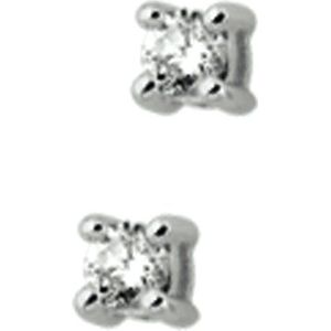 The Jewelry Collection Oorknoppen Diamant 0.10 Ct. - Witgoud (14 Krt.)