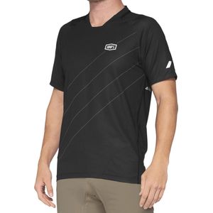 100% MTB Fietsshirt Celium - Zwart-Grijs - L