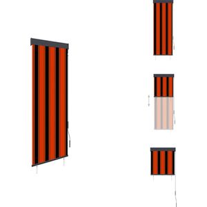 vidaXL Tuinrolgordijn - Polyester - 60x250cm - Oranje/Bruin - Jaloezie