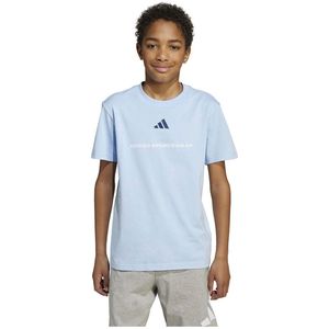 Adidas Slogan Single T-shirt Met Korte Mouwen Blauw 7-8 Years Jongens