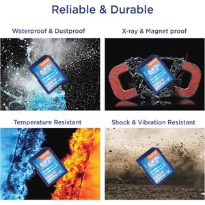 Integral 256 GB UHS-II SD-kaart v60 tot 300 MB/s lees- en 200MB/s schrijfsnelheid SDXC Professional High Speed geheugenkaart