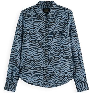 SCOTCH & SODA - Blouse - Opaal/Zwart - Klassieke Blouse