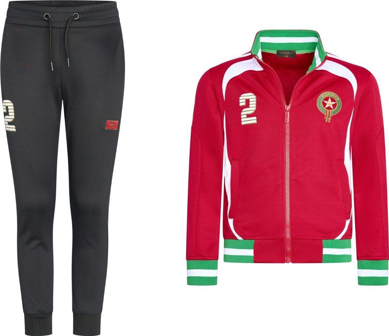 Cappuccino Italia - AFCON 2025 Trainingspak Marokko - Leeuwen van de Atlas - Rood - Maat L