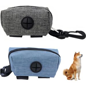 2 stuks Poepzakhouders voor Hondenpoepzakken - Blauw en Grijs