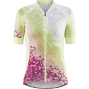 Craft Fietsshirt Korte Mouwen Dames Multikleur Geel - ADV ENDUR GRAPHIC JERSEY W MULTI GIALLO